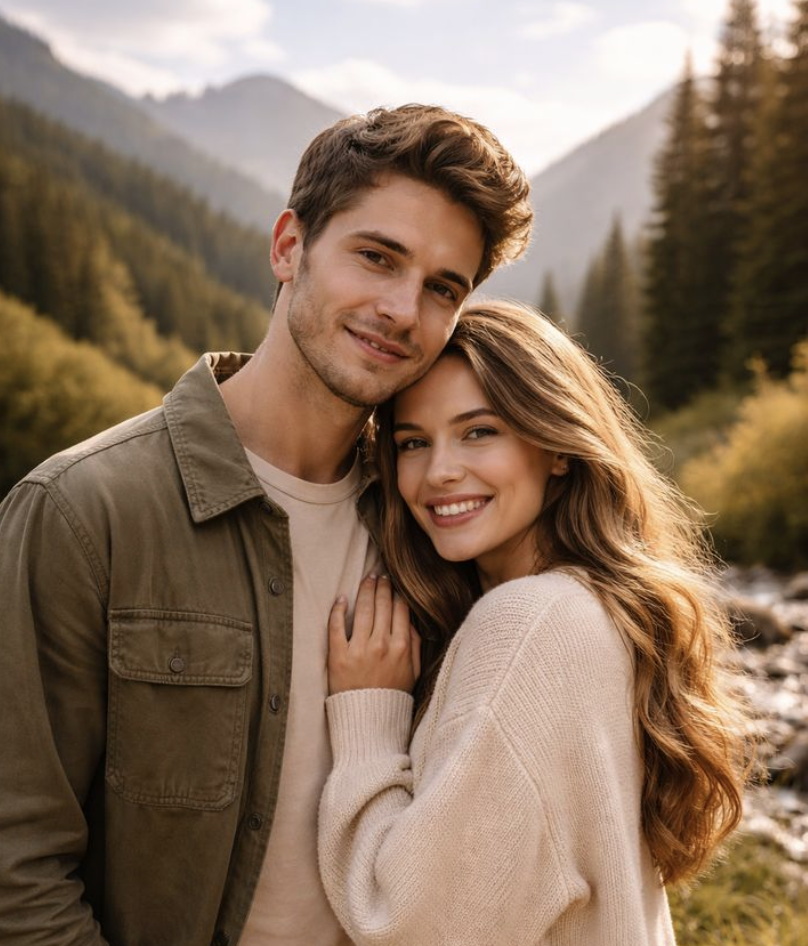 Piggyback AI Video Effects – Create Fun Couple Animations input photo example