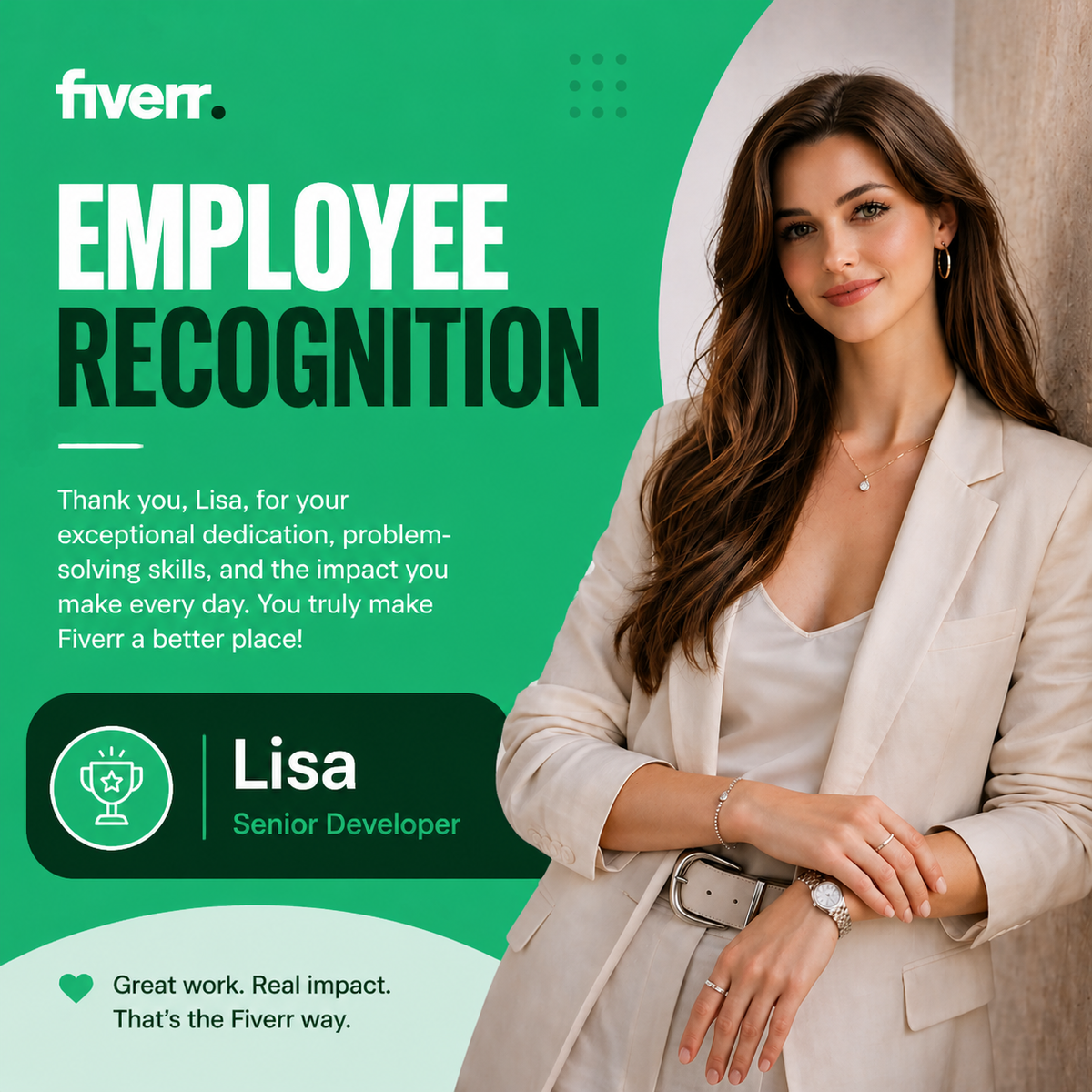Free Employee Recognition Generator Online result example